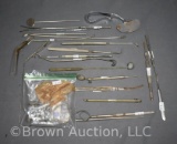 Box lot assortment of medical/dental tools