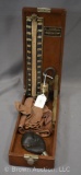 1920's Lifetime Baurnanometer, desk model, in original wooden box holder