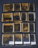 Lot of (16) Keystone View Co. glass slide plates incl. Egypt, Italy, Switzerland, Rhodesia, etc.