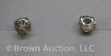 Sterling Silver Scapolite stud earrings, 1.5 TCW