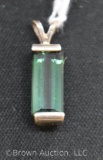 Sterling Silver green Tourmaline pendant