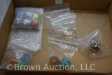 Box lot assortment of marbles