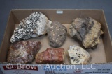 Box lot assortment of old rocks/fossils