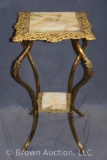 Victorian ornate brass and marble top 31