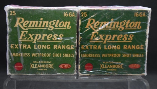 (2) Remington Express 16 ga. ammo/boxes