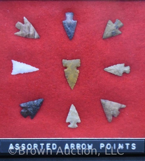 (9) Native American Indian Arrow Points