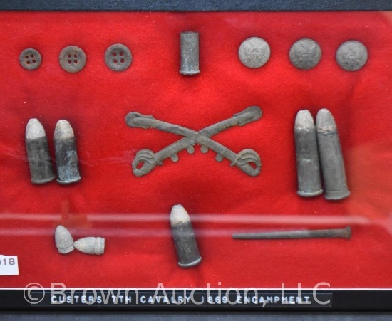 Grouping of dug relics from Custer's 1869 7th Cavalry encampment on Big Creek near Fort Hays