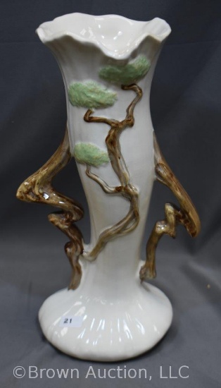 Roseville Ming Tree 584-12" vase, white