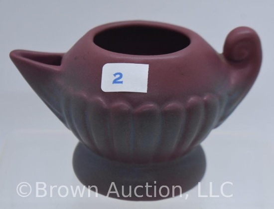 Van Briggle aladdin-shaped 3" pitcher, maroon