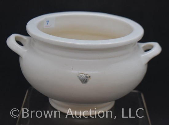 Roseville Matt Color 550-4" bowl, white, paper label
