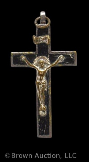 Civil War crucifix, 2", (feet not crossed)