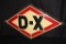 PORCELAIN DX GASOLINE GAS STAION SIGN IRON RING