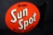 DRINK SUN SPOT ORANGE SODA POP TIN FLANGE SIGN