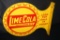 LIME COLA BOTTLE CAP SODA POP TIN FLANGE SIGN