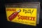 GEE ITS GREAT SQUEEZE ORANGE SODA POP SIGN & CRATE