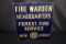 PORCELAIN NEW JERSEY FOREST FIRE WARDEN SIGN