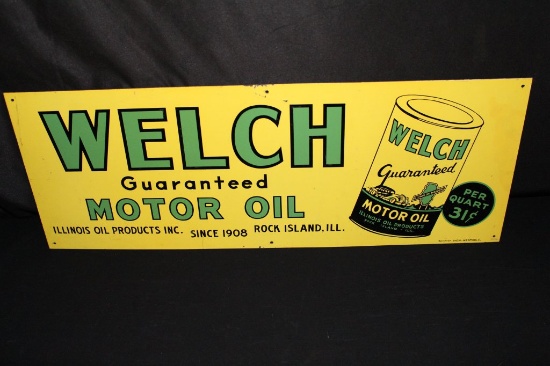 Illinois Oil Products Welch Motor Oil Tin Sign