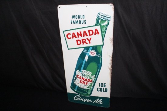ICE COLD CANADA DRY GINGER ALE SODA POP TIN SIGN