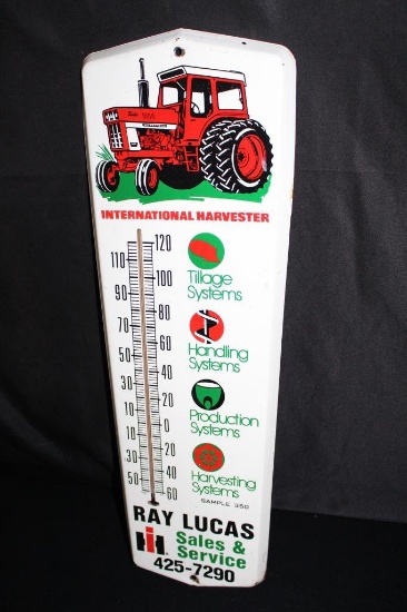 INTERNATIONAL HARVESTER TRACTORS THERMOMETER SIGN