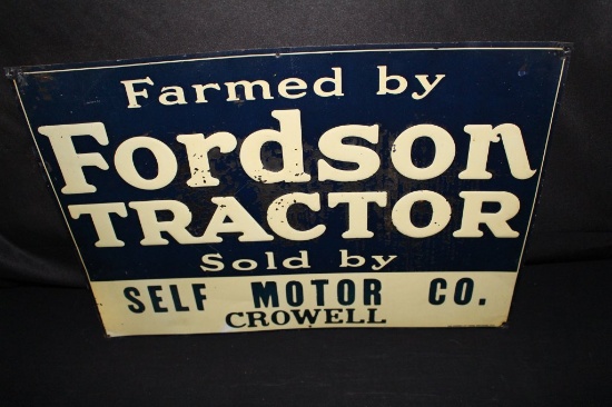 FORDSON TRACTORS & IMPLEMENTS FARM SIGN CROWELL TX