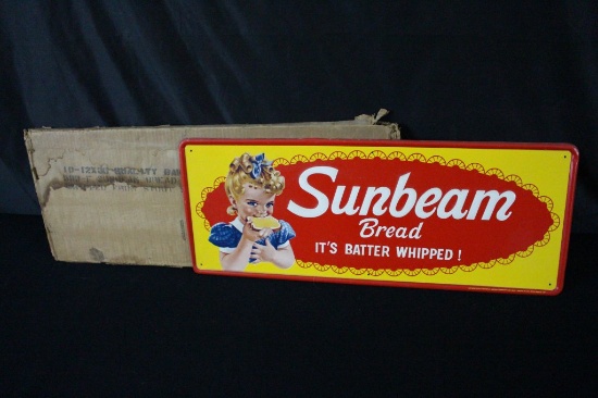 NOS SUNBEAM BREAD COUNTRY STORE TIN SIGN