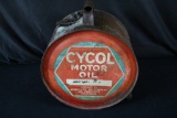 ASSOCIATED OIL CO CALIFORNIA CYCOL 5GAL ROCKER CAN