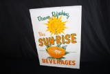 COCA COLA SUNRISE BEVERAGES TIN SODA POP SIGN