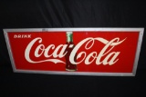 NOS COCA COLA COKE SODA POP SIGN WOOD FRAME