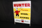 HUNTER WHEEL ALIGNING SERVICE STATION SIGN