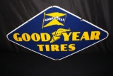 PORCELAIN GOOD YEAR TIRES SIGN 2 SIDED