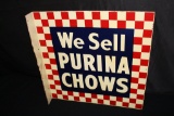 WE SELL PURINA CHOWS FARM FEED FLANGE SIGN