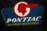 PONTIAC AUTHORIZED SALES & SERVICE SIGN 2 SIDED