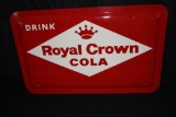 LARGE CONVEX DRINK ROYAL CROWN COLA SODA POP SIGN
