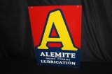 ALEMITE LUBRICATION TIN SIGN 2 SIDED