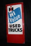 PORCELAIN INTERNATIONAL HARVESTER USED TRUCKS SIGN