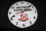 NGCO HASTING PISTN RINGS CLOCK SIGN