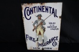 PORCELAIN CONTINENTAL FIRE INSURANCE CO SIGN