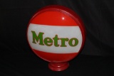 MOBIL MOBILGAS METRO GAS PUMP GLOBE SIGN