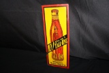 RARE HEY GIVE ME A TALL ONE SODA POP TIN SIGN