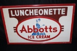 ABBOTS ICE CREAM LUNCHEONETTE SIGN