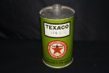 TEXACO 574 MOTOR OIL QUART CAN TEXAS COMPANY