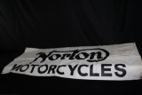 NORTON MOTORCYCLES RUBBER CANVAS BANNER SIG