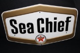 TEXACO SEA CHIEF MARINE GASOLINE GAS PUMP SIGN