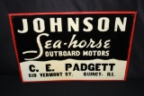 JOHNSON SEA HORSE OUTBOARD MOTORS SIGN QUINCY IL