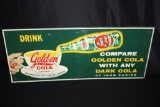 SUNDROP GOLDEN COLA SODA POP TIN SIGN