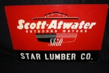 SCOTT ATWATER OUTBOARD MOTORS DEALER SIGN