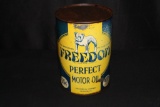 FREEDOM OIL CO PERFECT BULL DOG QUART OIL CAN
