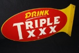 DRINK XXX ROOT BEER SODA POP FLANGE SIGN