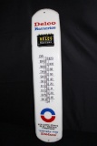 DELCO DRY CHARGE BATTERIES THERMOMETER SIGN