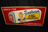 LARGE SUNBEAM BREAD TIN COUNTRY STORE SIGN
